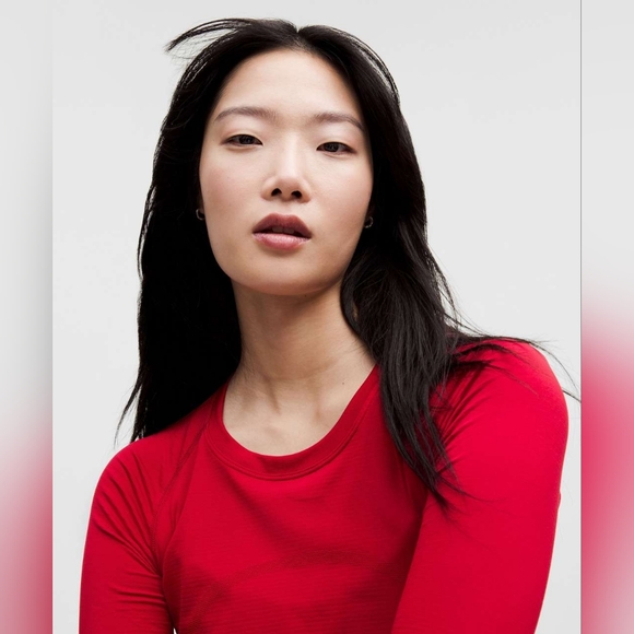 Lululemon Lunar New Year Swiftly Tech Long-Sleeve 2.0 *Waist Length Dark Red 2 - Picture 4 of 10